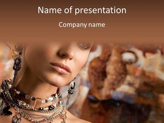 Makeup Glossy Earrings PowerPoint Template