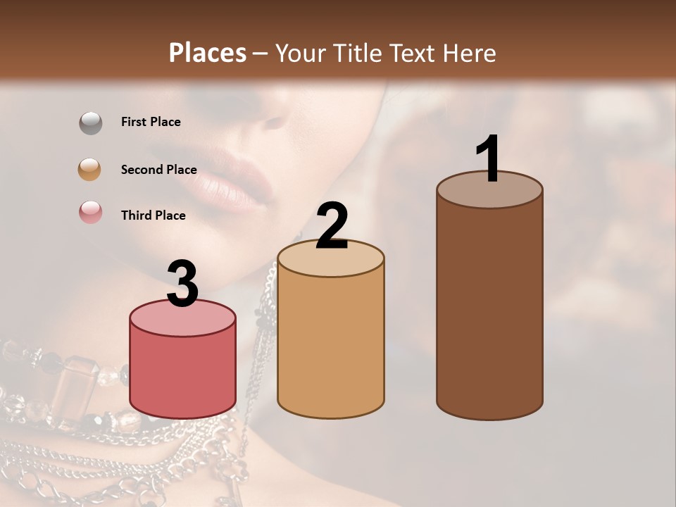 Makeup Glossy Earrings PowerPoint Template