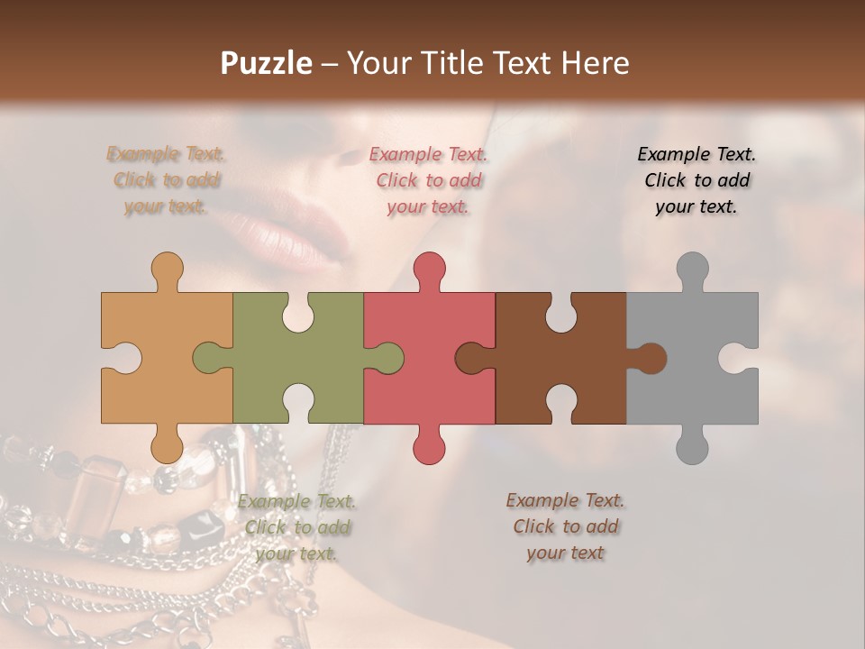 Makeup Glossy Earrings PowerPoint Template