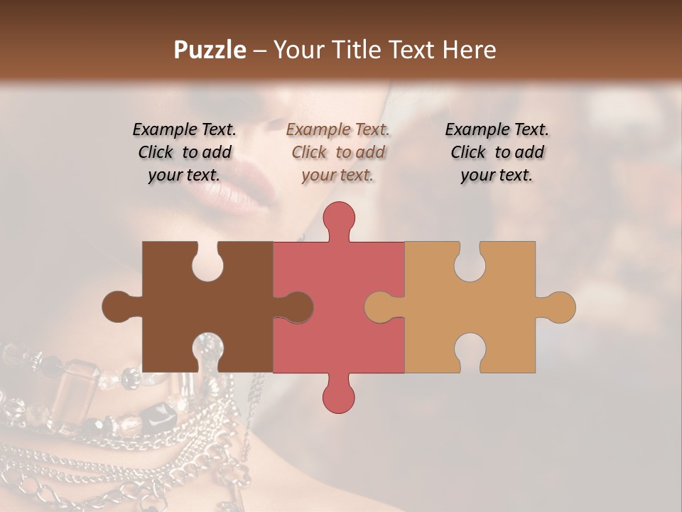 Makeup Glossy Earrings PowerPoint Template