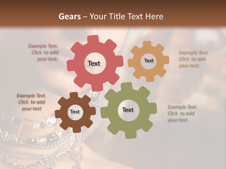 Makeup Glossy Earrings PowerPoint Template