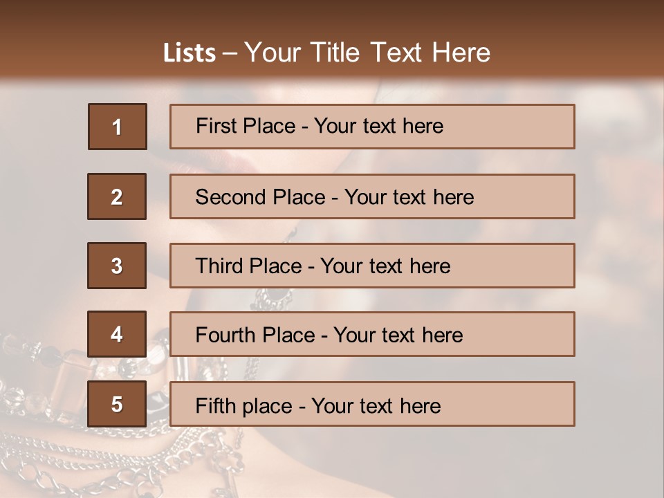 Makeup Glossy Earrings PowerPoint Template