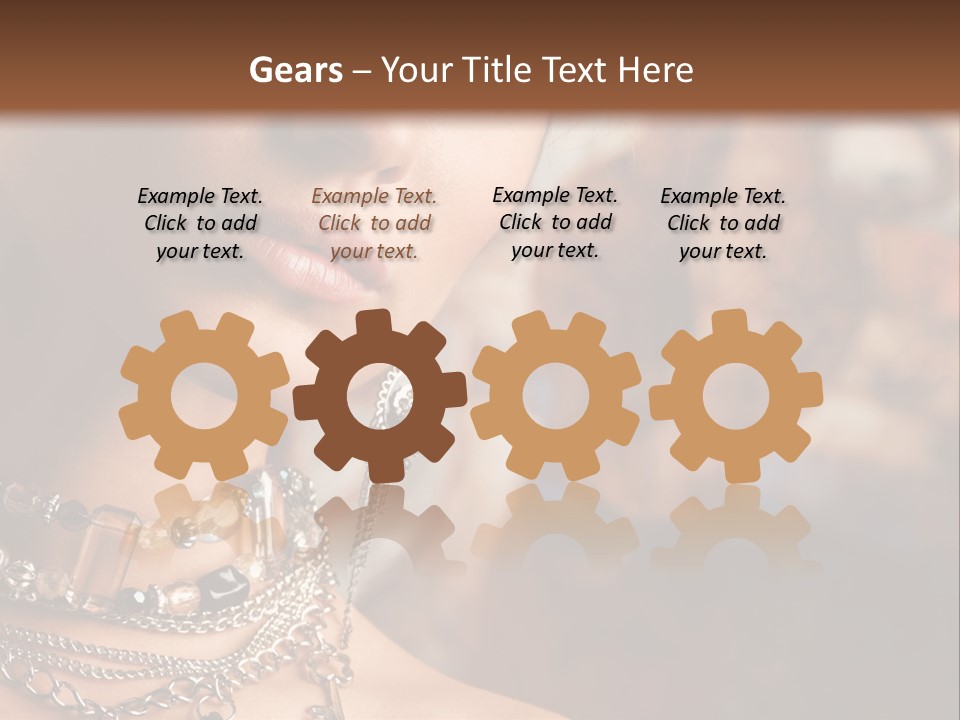 Makeup Glossy Earrings PowerPoint Template