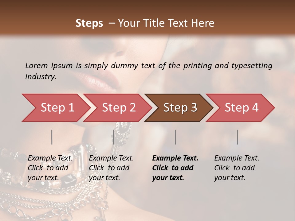 Makeup Glossy Earrings PowerPoint Template