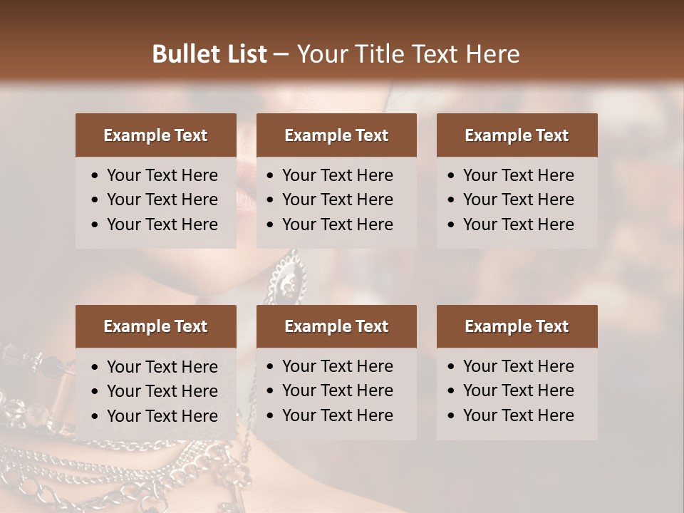 Makeup Glossy Earrings PowerPoint Template