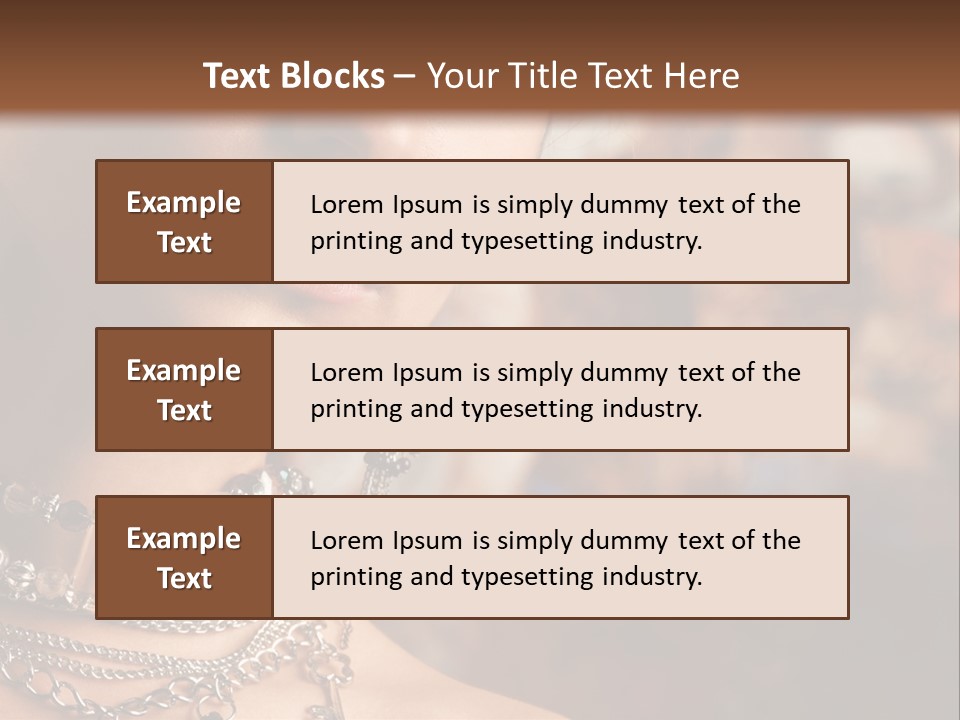 Makeup Glossy Earrings PowerPoint Template