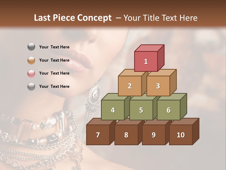 Makeup Glossy Earrings PowerPoint Template