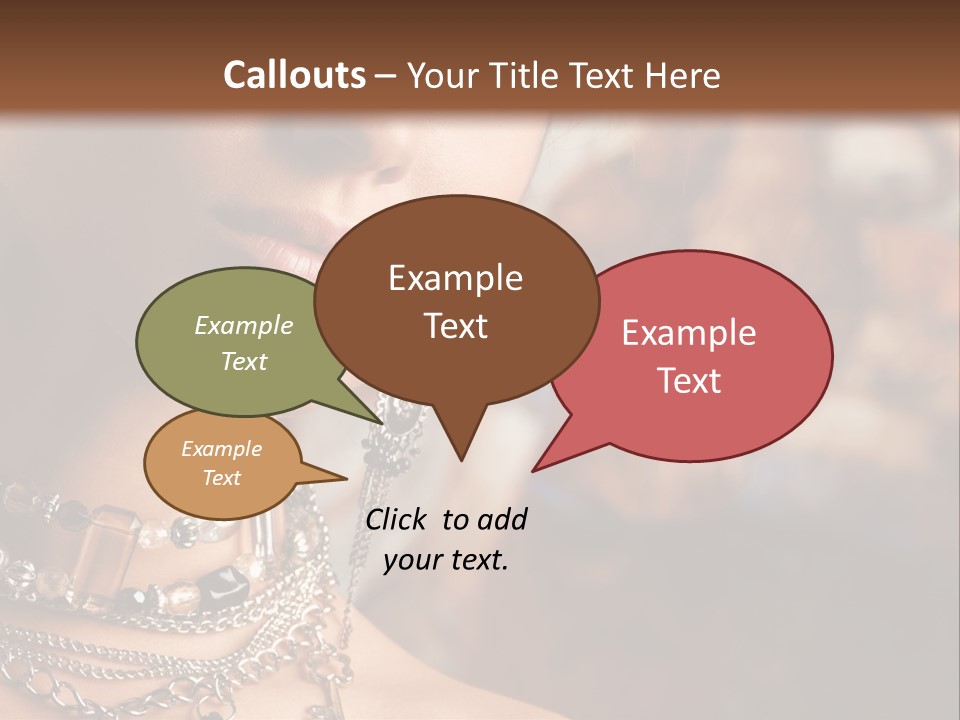 Makeup Glossy Earrings PowerPoint Template