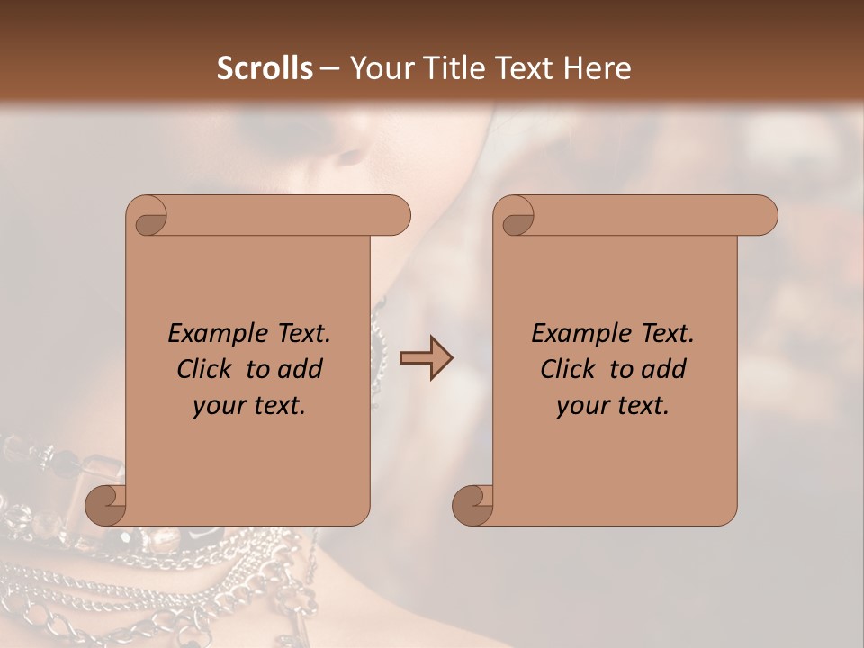 Makeup Glossy Earrings PowerPoint Template