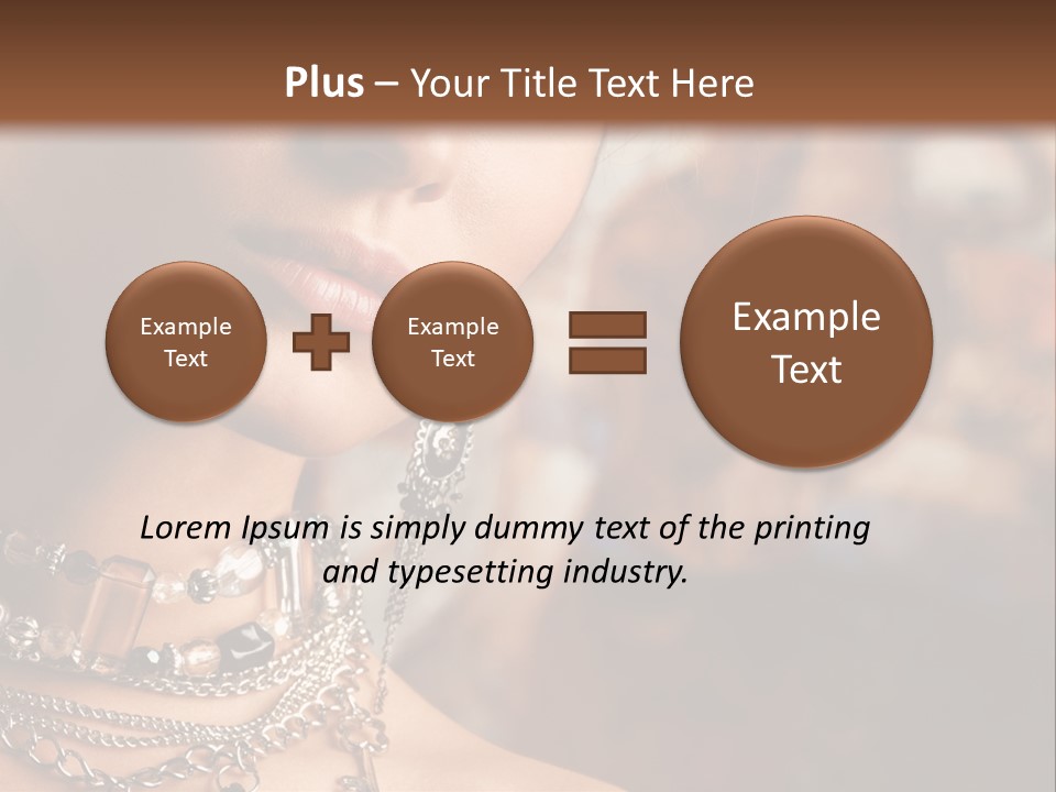 Makeup Glossy Earrings PowerPoint Template