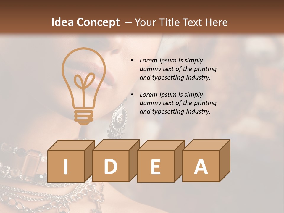 Makeup Glossy Earrings PowerPoint Template