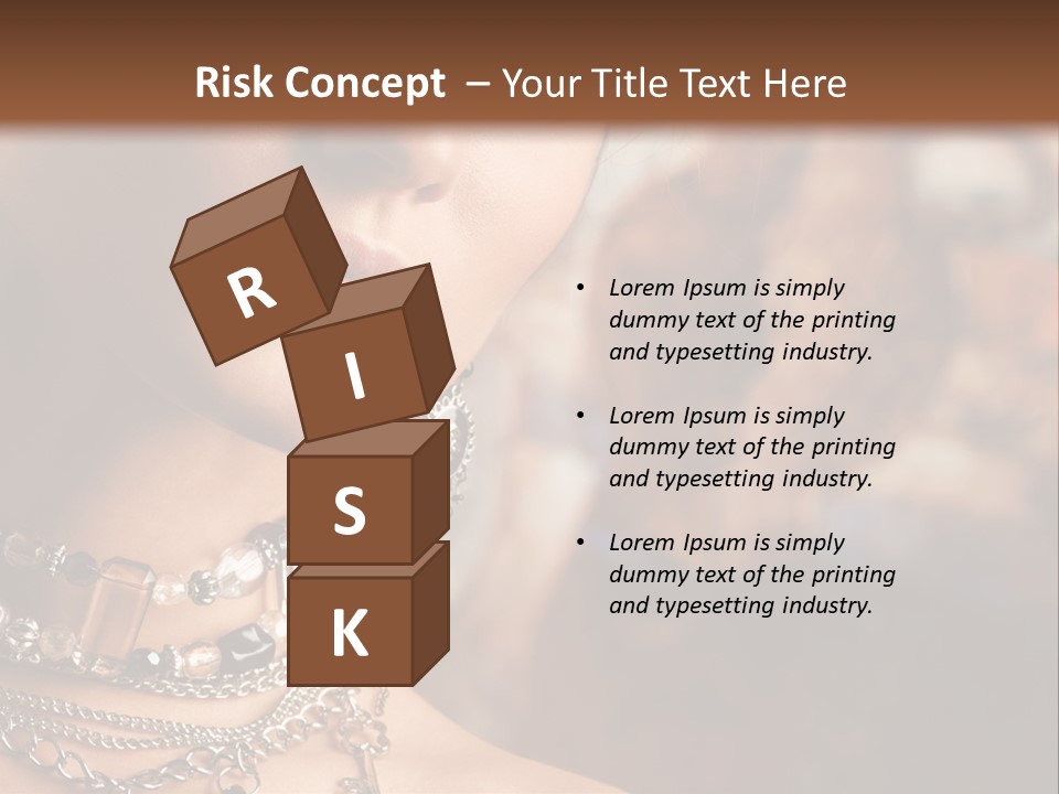 Makeup Glossy Earrings PowerPoint Template