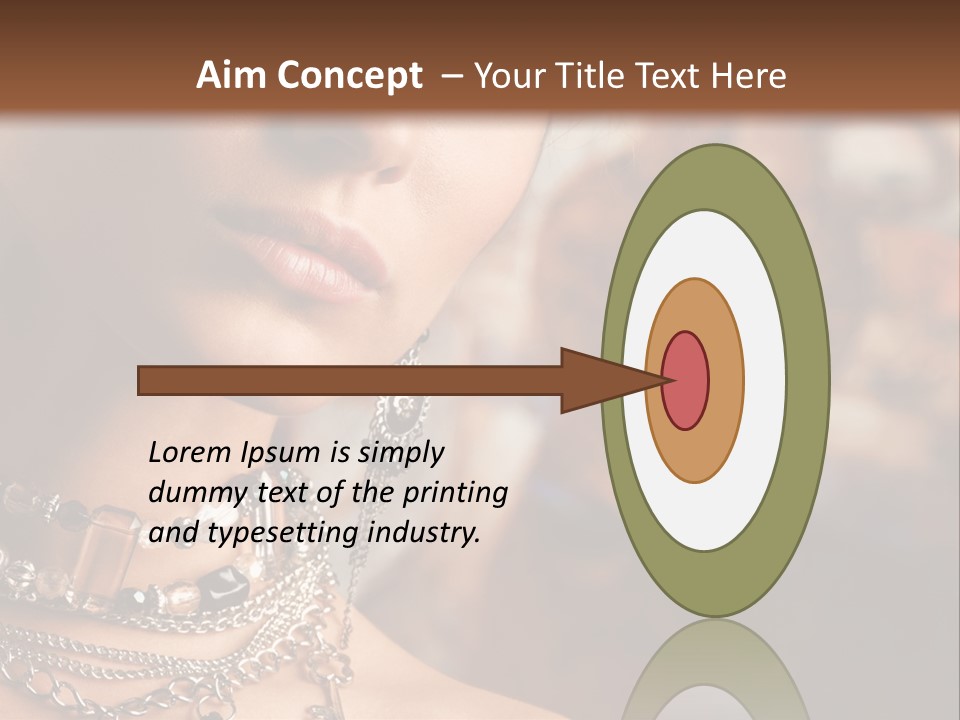 Makeup Glossy Earrings PowerPoint Template