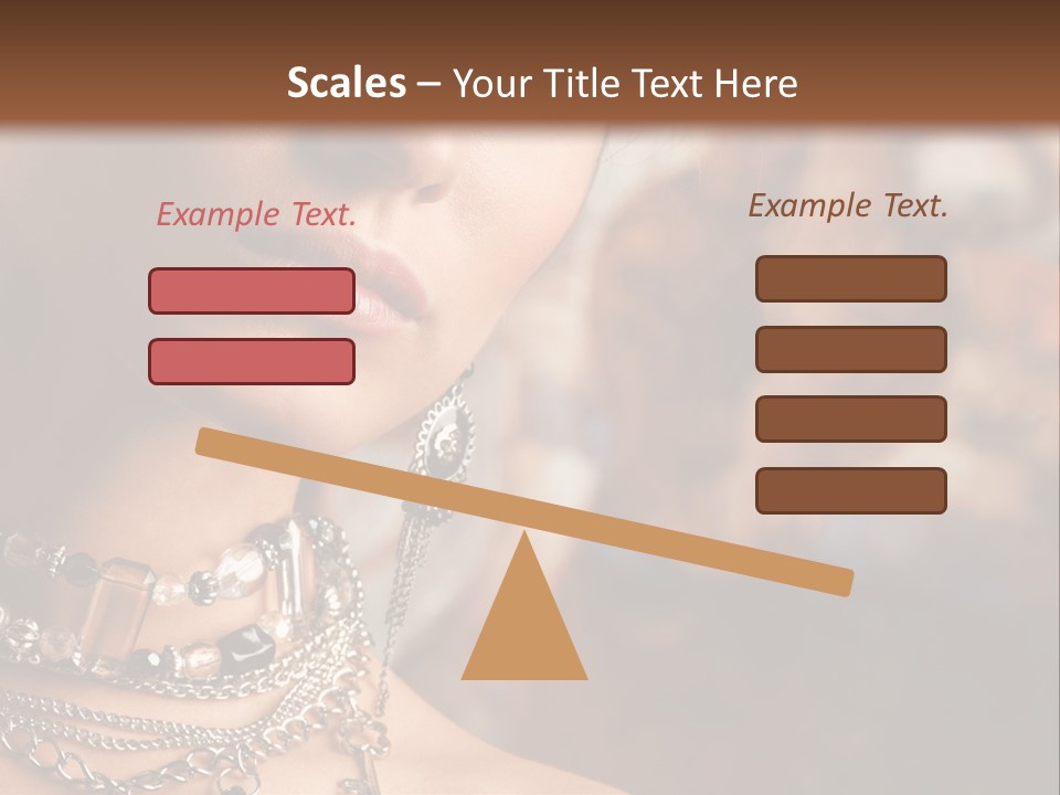 Makeup Glossy Earrings PowerPoint Template