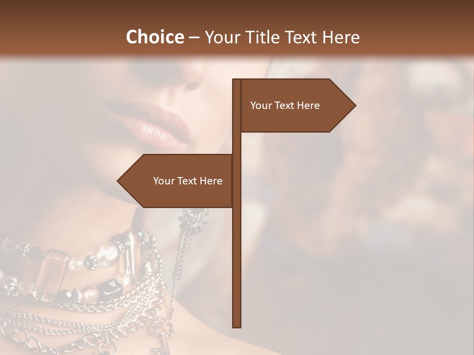 Makeup Glossy Earrings PowerPoint Template