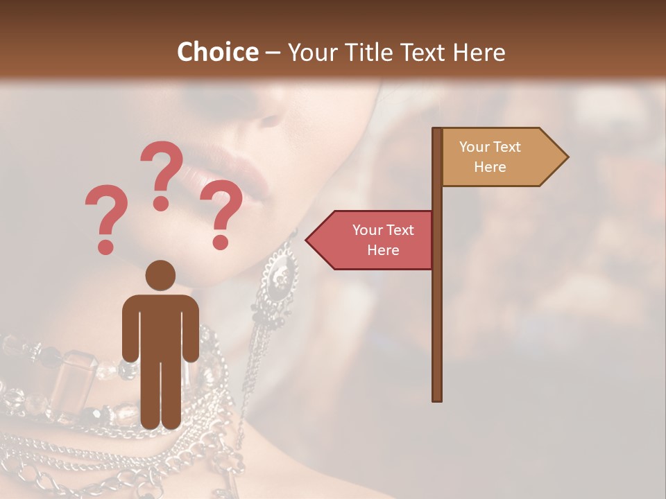 Makeup Glossy Earrings PowerPoint Template