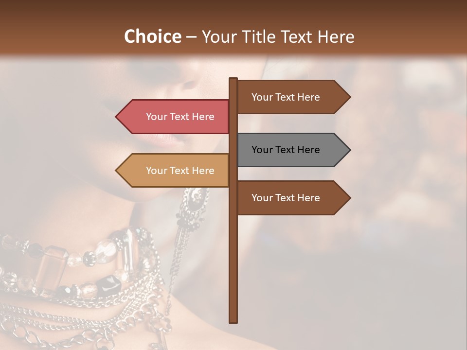 Makeup Glossy Earrings PowerPoint Template