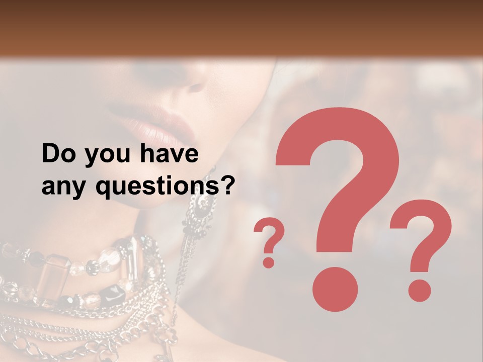 Makeup Glossy Earrings PowerPoint Template