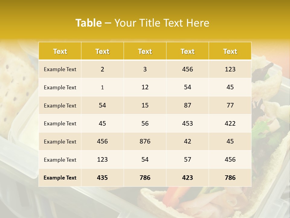 Carrots Natural Pita Bread PowerPoint Template