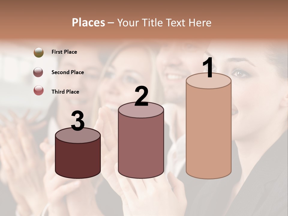 A Group Of Business People Applauding For A Presentation PowerPoint Template