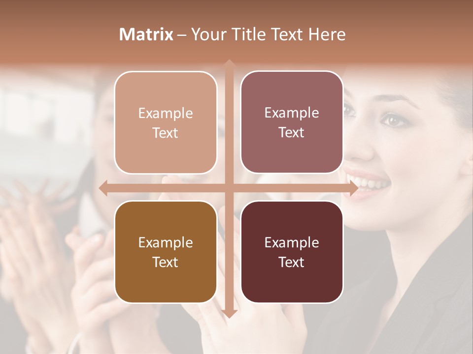 A Group Of Business People Applauding For A Presentation PowerPoint Template