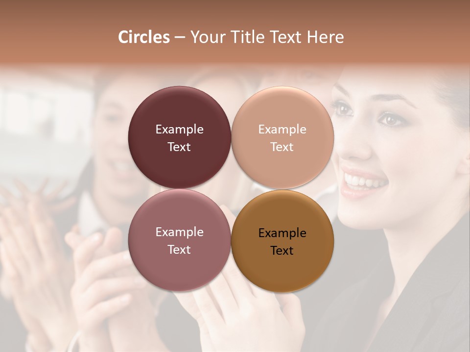 A Group Of Business People Applauding For A Presentation PowerPoint Template