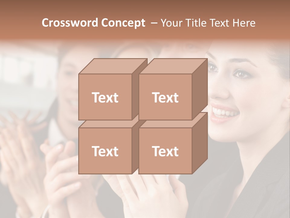 A Group Of Business People Applauding For A Presentation PowerPoint Template