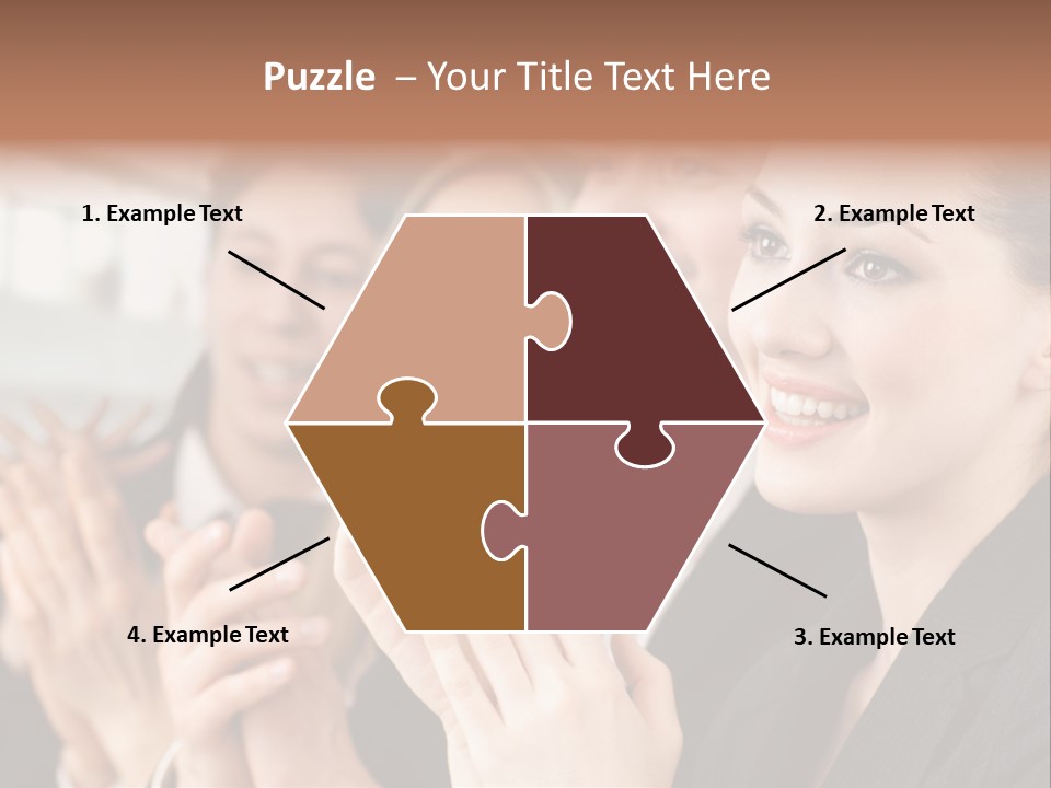 A Group Of Business People Applauding For A Presentation PowerPoint Template