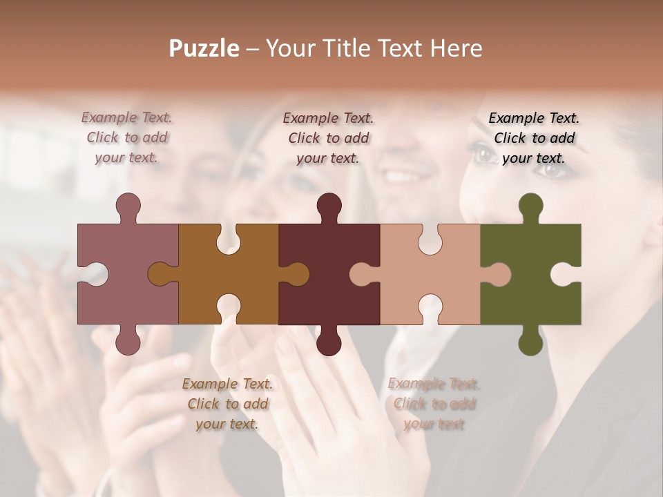 A Group Of Business People Applauding For A Presentation PowerPoint Template