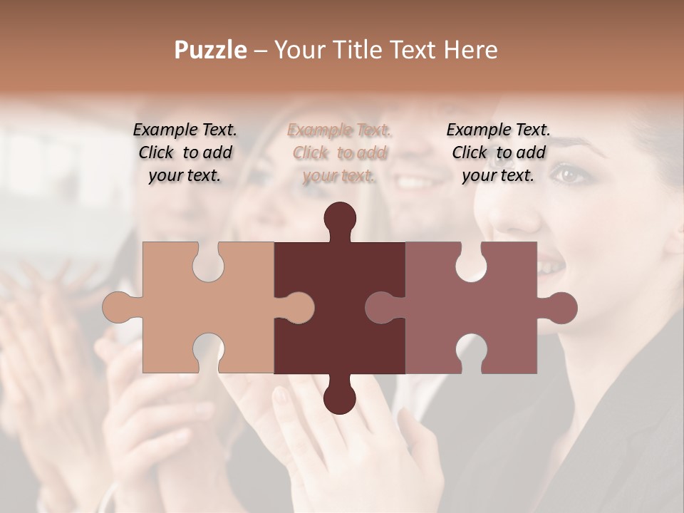 A Group Of Business People Applauding For A Presentation PowerPoint Template