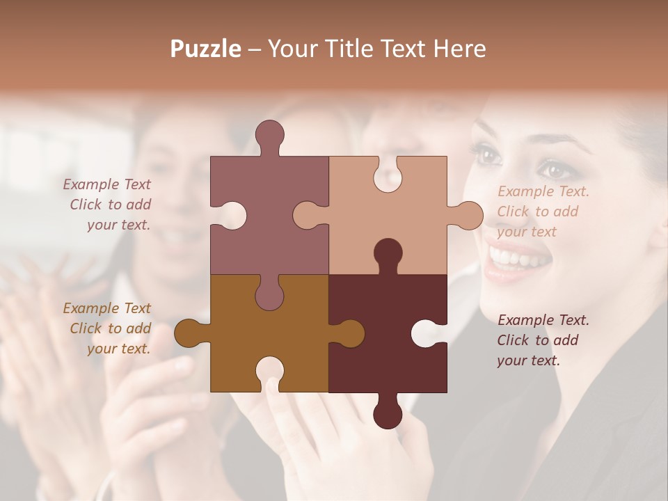 A Group Of Business People Applauding For A Presentation PowerPoint Template