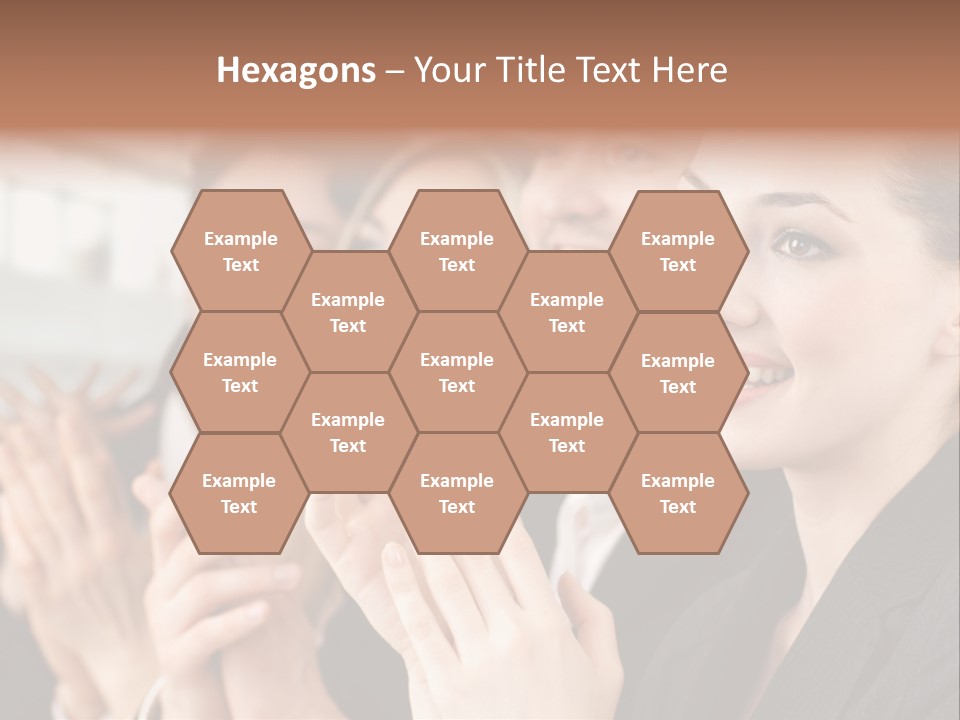 A Group Of Business People Applauding For A Presentation PowerPoint Template