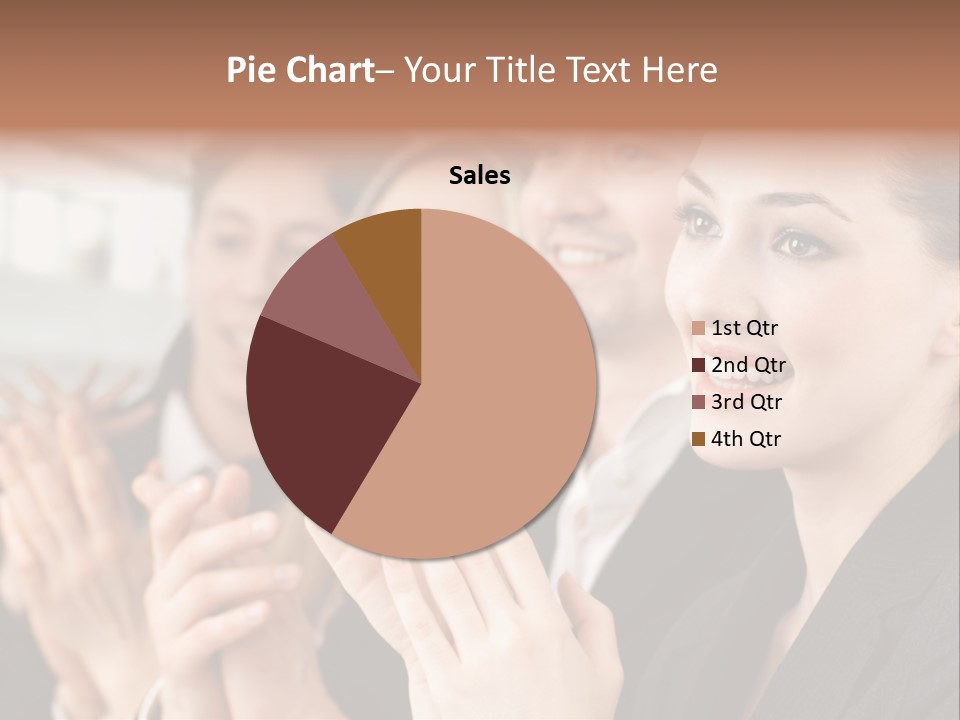 A Group Of Business People Applauding For A Presentation PowerPoint Template