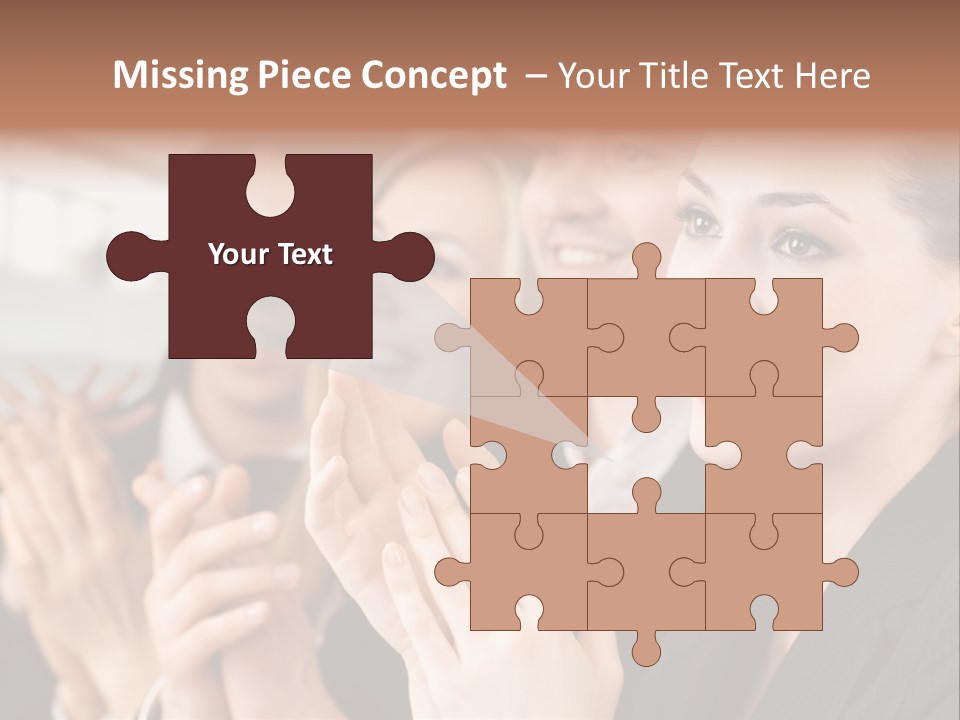 A Group Of Business People Applauding For A Presentation PowerPoint Template