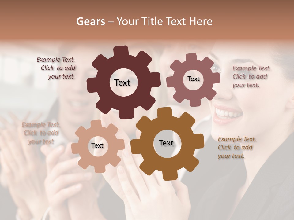 A Group Of Business People Applauding For A Presentation PowerPoint Template