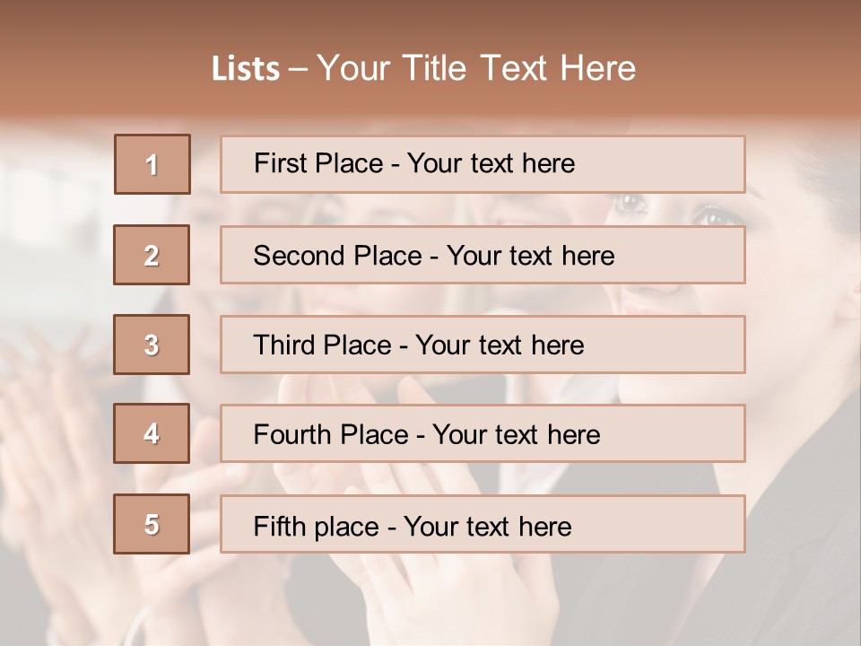 A Group Of Business People Applauding For A Presentation PowerPoint Template
