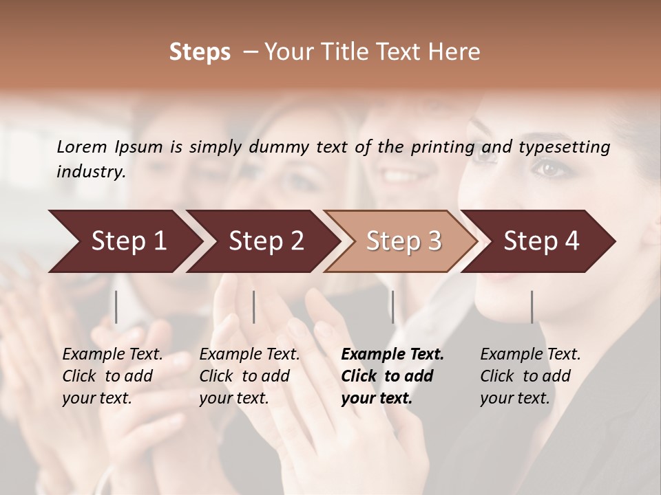 A Group Of Business People Applauding For A Presentation PowerPoint Template