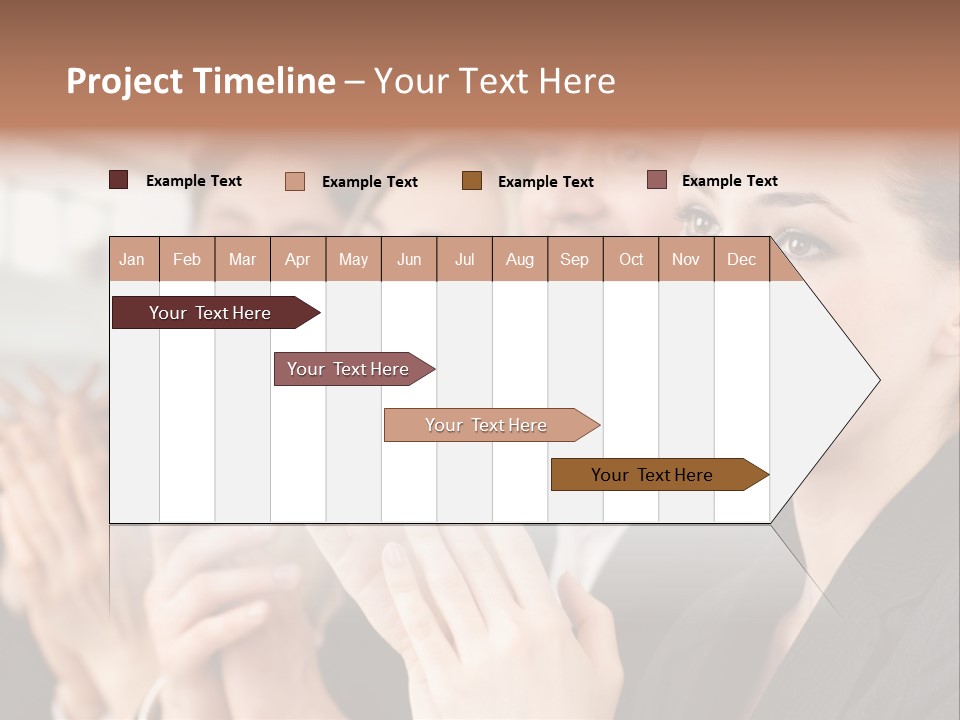 A Group Of Business People Applauding For A Presentation PowerPoint Template