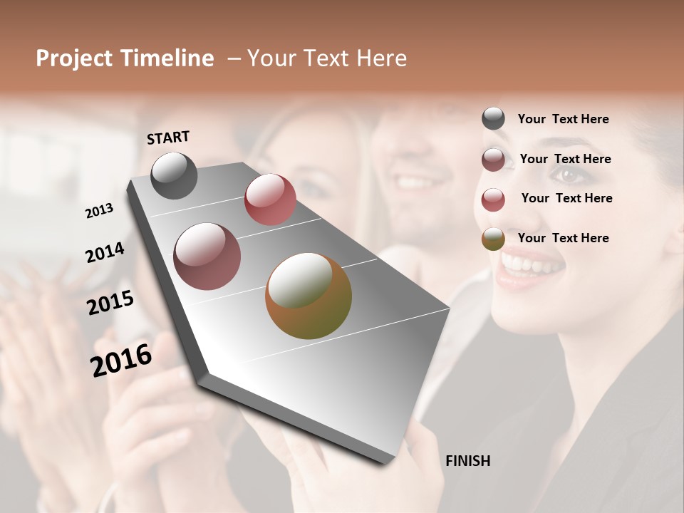 A Group Of Business People Applauding For A Presentation PowerPoint Template