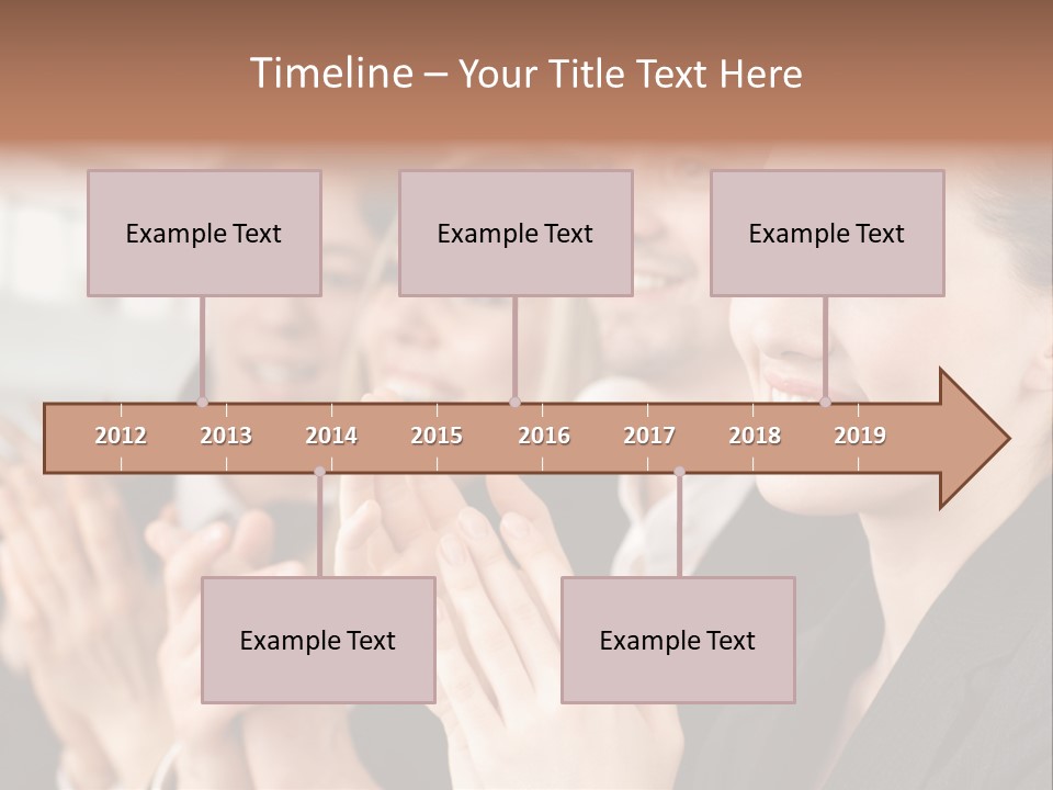 A Group Of Business People Applauding For A Presentation PowerPoint Template