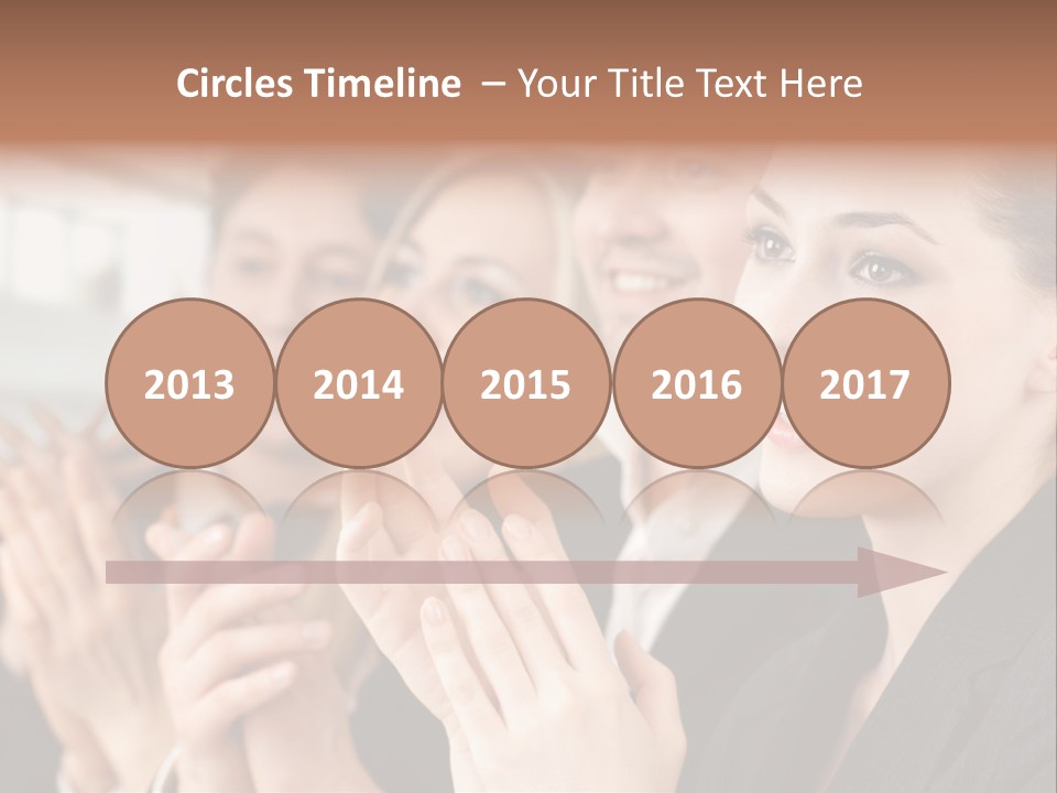 A Group Of Business People Applauding For A Presentation PowerPoint Template