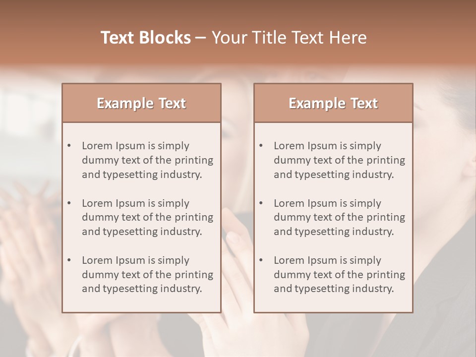A Group Of Business People Applauding For A Presentation PowerPoint Template