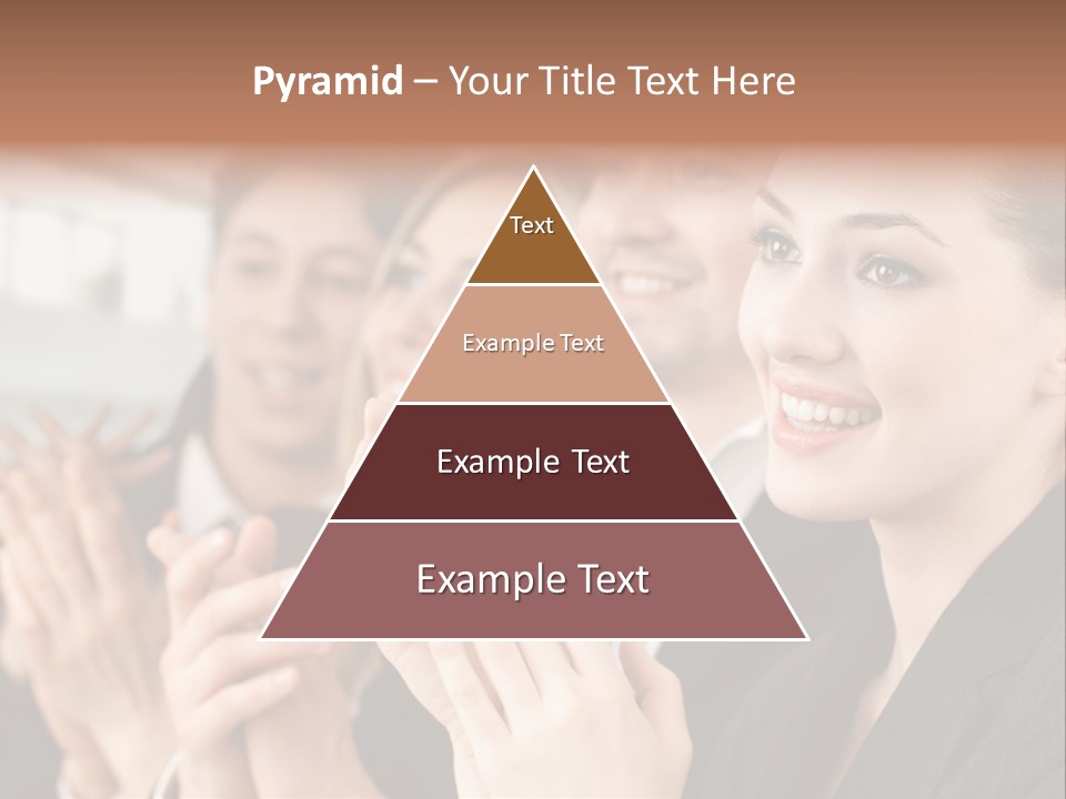 A Group Of Business People Applauding For A Presentation PowerPoint Template