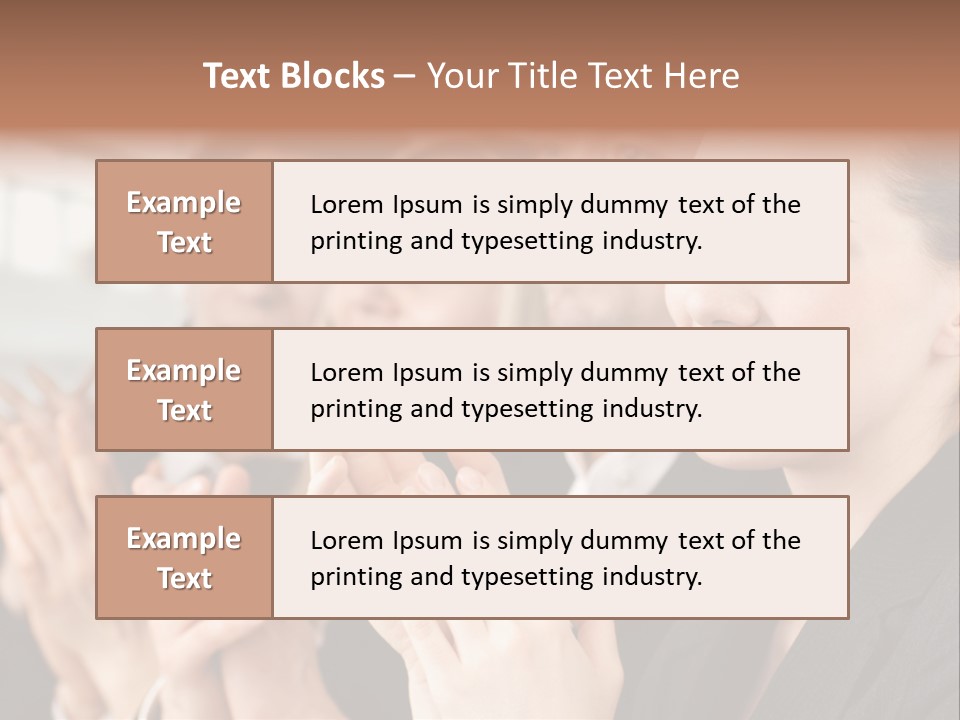 A Group Of Business People Applauding For A Presentation PowerPoint Template