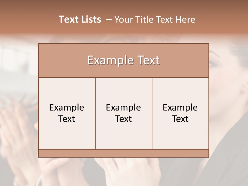A Group Of Business People Applauding For A Presentation PowerPoint Template