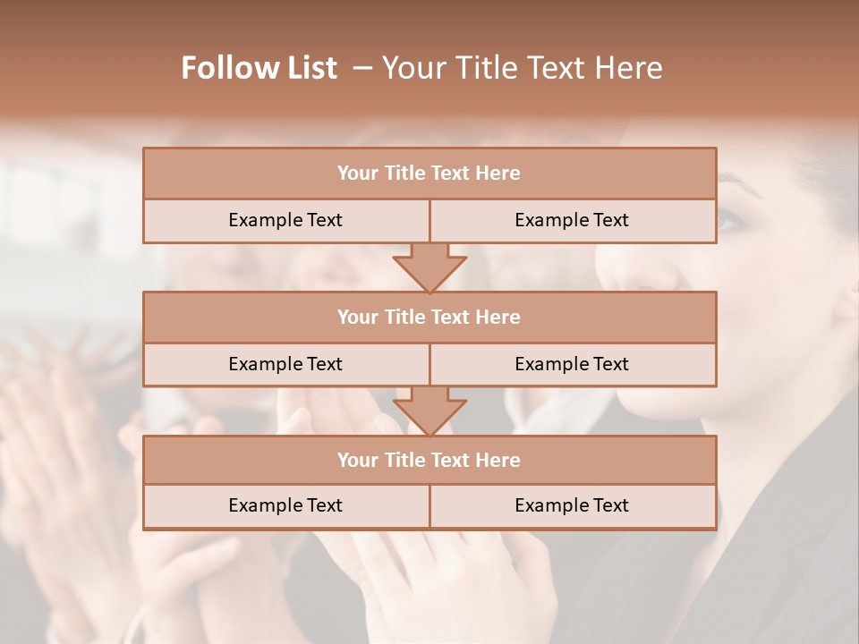 A Group Of Business People Applauding For A Presentation PowerPoint Template