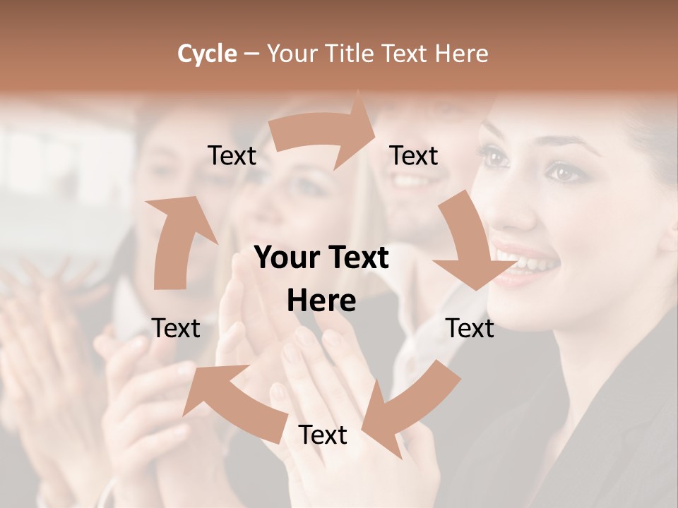 A Group Of Business People Applauding For A Presentation PowerPoint Template