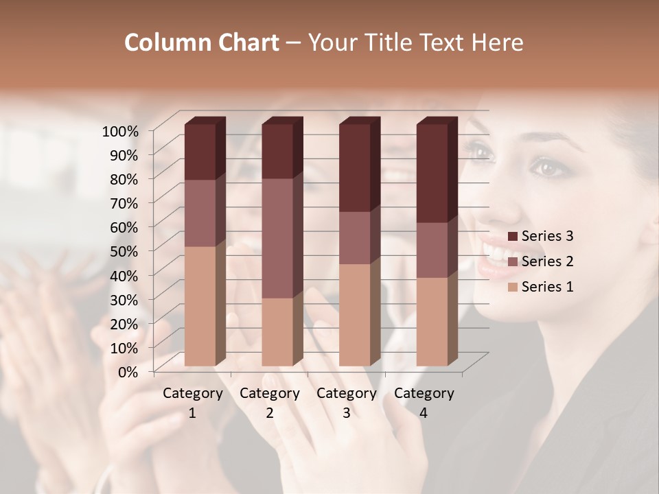 A Group Of Business People Applauding For A Presentation PowerPoint Template