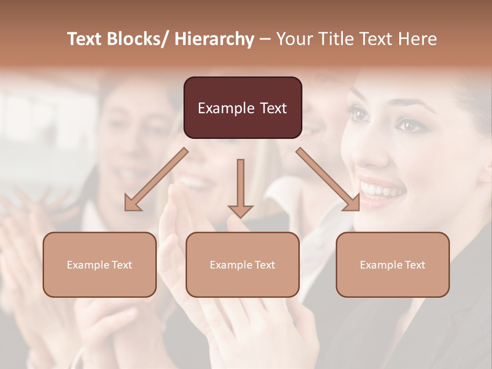 A Group Of Business People Applauding For A Presentation PowerPoint Template