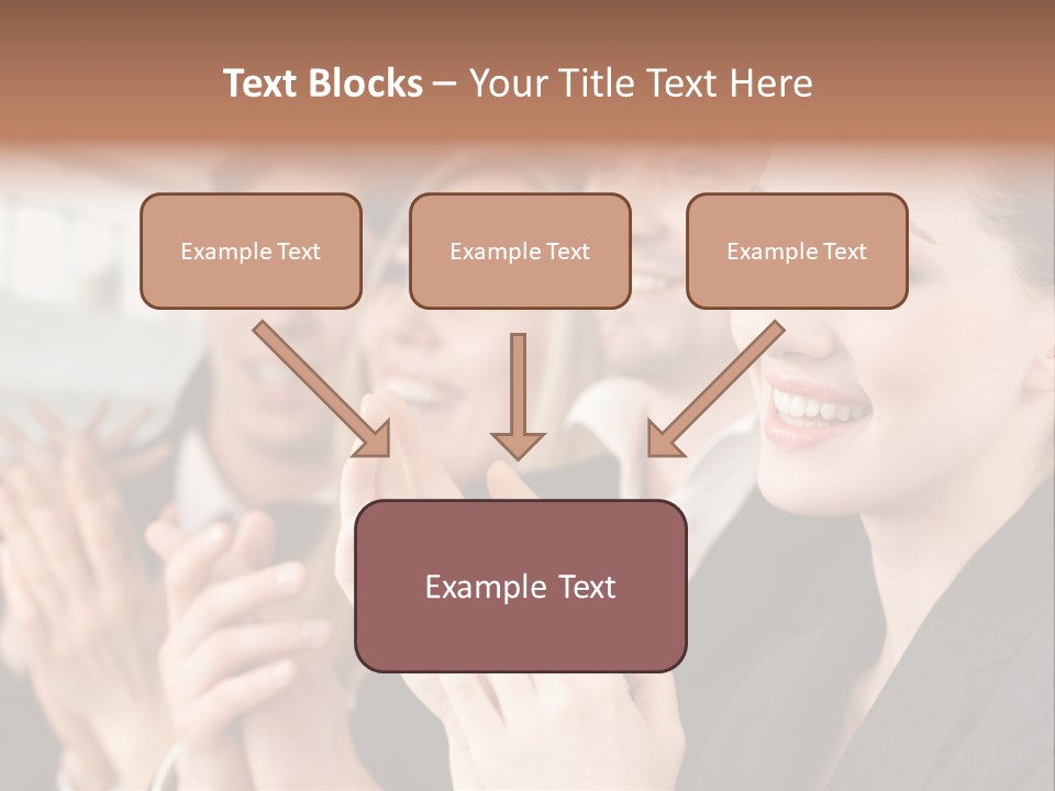 A Group Of Business People Applauding For A Presentation PowerPoint Template